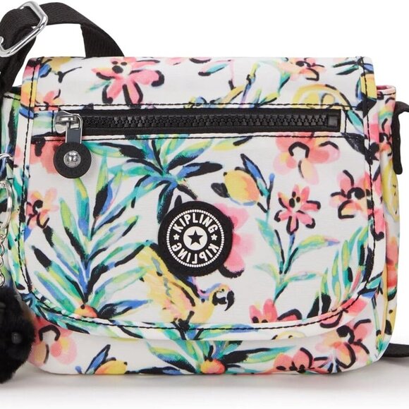 Kipling Handbags - Versatile Floral Mini Bag for Women - Secure Zipper Closure & Organizing Pockets